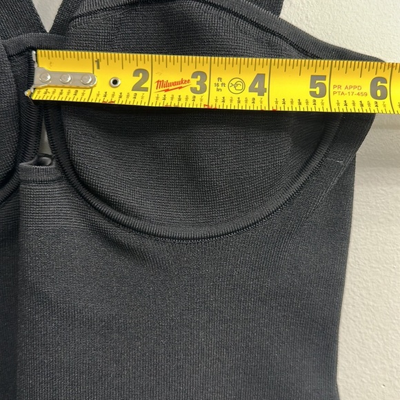 GALVAN Ruched Venus Dress Black - Picture 8 of 11